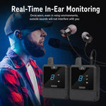Sistema di monitoraggio wireless UHF professionale con ricevitore per monitoraggio audio in tempo reale., 1 x Receiver, 2 x Receiver, 3 x Receiver