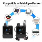 Sistema di monitoraggio wireless UHF professionale con ricevitore per monitoraggio audio in tempo reale., 1 x Receiver, 2 x Receiver, 3 x Receiver
