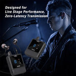 Sistema di monitoraggio wireless UHF professionale con ricevitore per monitoraggio audio in tempo reale., 1 x Receiver, 2 x Receiver, 3 x Receiver