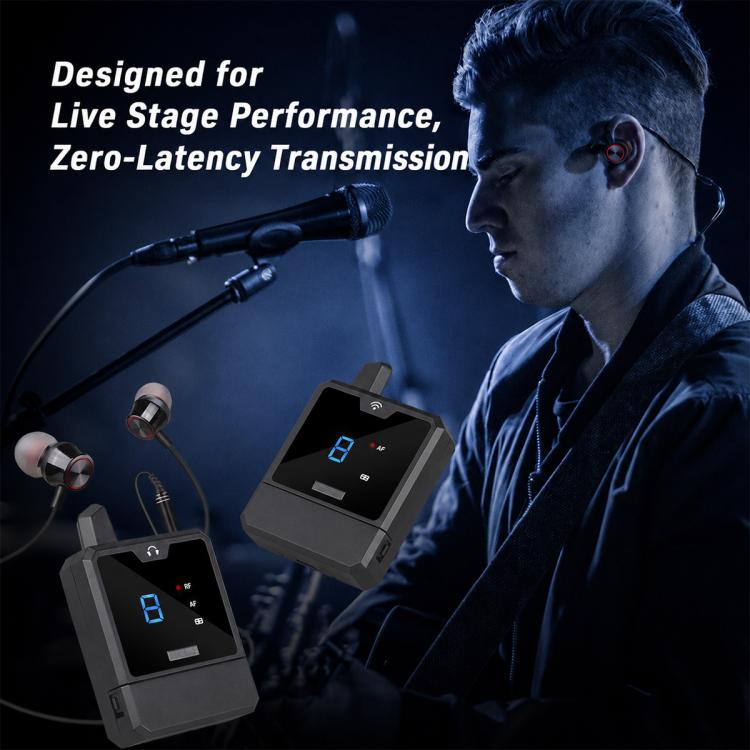 Sistema di monitoraggio wireless UHF professionale con ricevitore per monitoraggio audio in tempo reale., 1 x Receiver, 2 x Receiver, 3 x Receiver