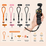 Set XDcase 4 in 1 con cinturino da polso e cordino per fotocamera, compatibile con Insta360, DJI OSMO, reflex digitali e action cam.