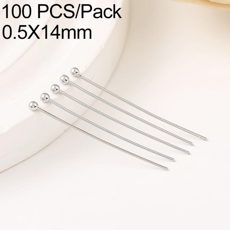Confezione da 100 spilli a testa sferica in rame placcato oro per la creazione di gioielli fai da te., 1.8mm Ball Pin 0.5x12mm, 1.8mm Ball Pin 0.5x14mm, 1.8mm Ball Pin 0.5x16mm, 1.8mm Ball Pin 0.5x18mm