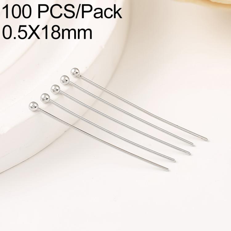 Confezione da 100 spilli a testa sferica in rame placcato oro per la creazione di gioielli fai da te., 1.8mm Ball Pin 0.5x12mm, 1.8mm Ball Pin 0.5x14mm, 1.8mm Ball Pin 0.5x16mm, 1.8mm Ball Pin 0.5x18mm
