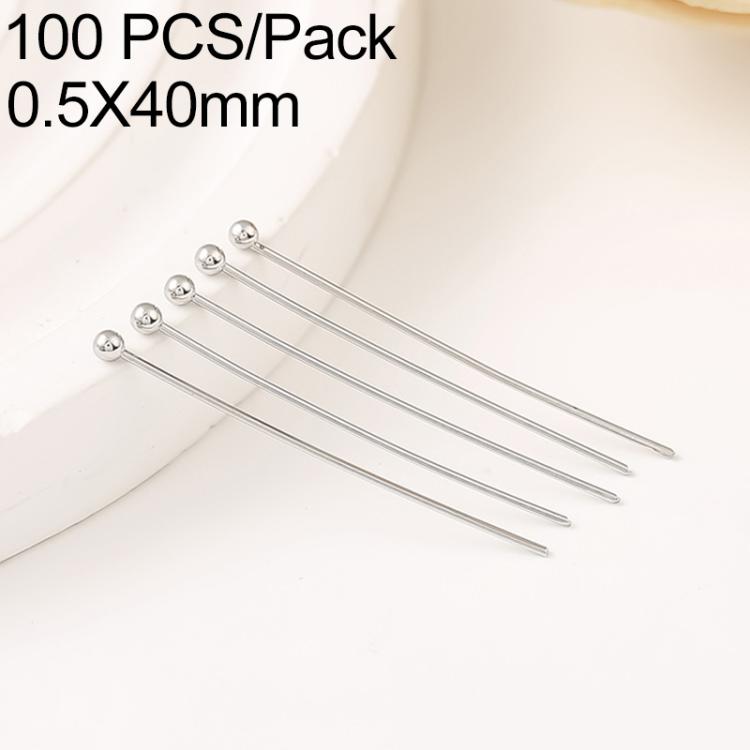 Confezione da 100 spilli a testa sferica in rame placcato oro per la creazione di gioielli fai da te., 1.8mm Ball Pin 0.5x35mm, 1.8mm Ball Pin 0.5x40mm, 1.8mm Ball Pin 0.5x50mm, 1.8mm Ball Pin 0.5x60mm