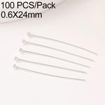 Confezione da 100 spilli a testa sferica in rame placcato oro per la creazione di gioielli fai da te., 1.8mm Ball Pin 0.6x20mm, 1.8mm Ball Pin 0.6x22mm, 1.8mm Ball Pin 0.6x24mm, 1.8mm Ball Pin 0.6x30mm