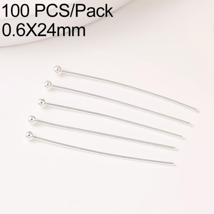 Confezione da 100 spilli a testa sferica in rame placcato oro per la creazione di gioielli fai da te., 1.8mm Ball Pin 0.6x20mm, 1.8mm Ball Pin 0.6x22mm, 1.8mm Ball Pin 0.6x24mm, 1.8mm Ball Pin 0.6x30mm