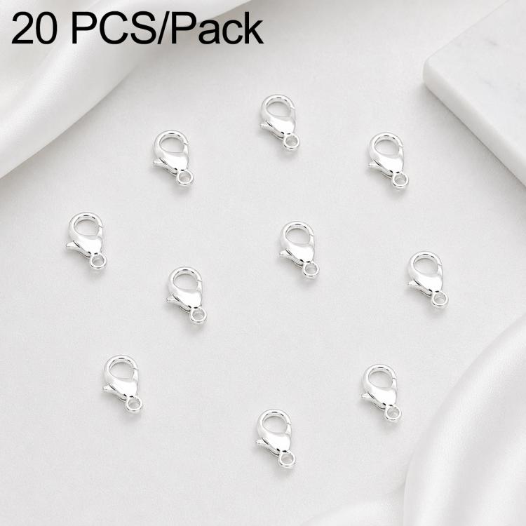 Confezione da 20 pezzi di chiusure a moschettone placcate in oro per bracciali e collane, fibbie a molla per la creazione di gioielli fai da te., 301#10mm, 302#12mm, 901#10mm, 902#12mm