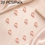 Confezione da 20 pezzi di chiusure a moschettone placcate in oro per bracciali e collane, fibbie a molla per la creazione di gioielli fai da te., 301#10mm, 302#12mm, 901#10mm, 902#12mm