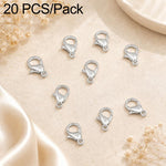 Confezione da 20 pezzi di chiusure a moschettone placcate in oro per bracciali e collane, fibbie a molla per la creazione di gioielli fai da te., 301#10mm, 302#12mm, 901#10mm, 902#12mm