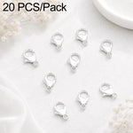 Confezione da 20 pezzi di chiusure a moschettone placcate in oro per bracciali e collane, fibbie a molla per la creazione di gioielli fai da te., 301#10mm, 302#12mm, 901#10mm, 902#12mm