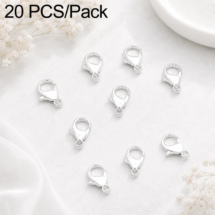 Confezione da 20 pezzi di chiusure a moschettone placcate in oro per bracciali e collane, fibbie a molla per la creazione di gioielli fai da te., 301#10mm, 302#12mm, 901#10mm, 902#12mm