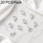 Confezione da 20 pezzi di chiusure a moschettone placcate in oro per bracciali e collane, fibbie a molla per la creazione di gioielli fai da te., 301#10mm, 302#12mm, 901#10mm, 902#12mm