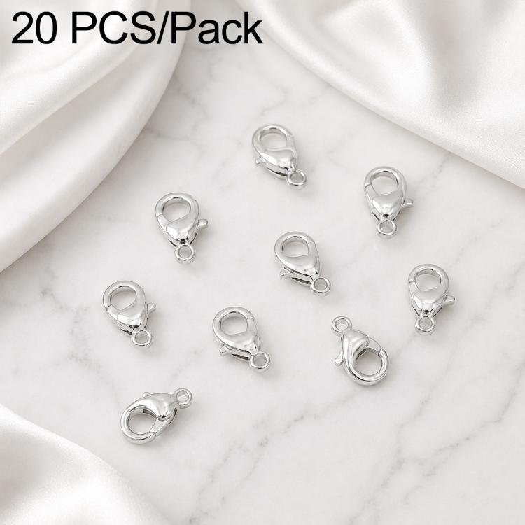 Confezione da 20 pezzi di chiusure a moschettone placcate in oro per bracciali e collane, fibbie a molla per la creazione di gioielli fai da te., 301#10mm, 302#12mm, 901#10mm, 902#12mm