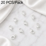 Confezione da 20 pezzi di chiusure a moschettone placcate in oro per bracciali e collane, fibbie a molla per la creazione di gioielli fai da te., 301#10mm, 302#12mm, 901#10mm, 902#12mm