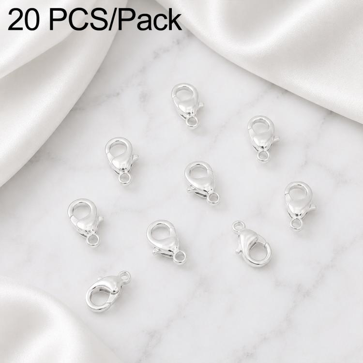 Confezione da 20 pezzi di chiusure a moschettone placcate in oro per bracciali e collane, fibbie a molla per la creazione di gioielli fai da te., 301#10mm, 302#12mm, 901#10mm, 902#12mm