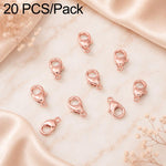 Confezione da 20 pezzi di chiusure a moschettone placcate in oro per bracciali e collane, fibbie a molla per la creazione di gioielli fai da te., 301#10mm, 302#12mm, 901#10mm, 902#12mm