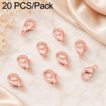 Confezione da 20 pezzi di chiusure a moschettone placcate in oro per bracciali e collane, fibbie a molla per la creazione di gioielli fai da te., 301#10mm, 302#12mm, 901#10mm, 902#12mm