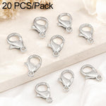 Confezione da 20 pezzi di chiusure a moschettone placcate in oro per bracciali e collane, fibbie a molla per la creazione di gioielli fai da te., 303#14mm
