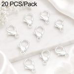 Confezione da 20 pezzi di chiusure a moschettone placcate in oro per bracciali e collane, fibbie a molla per la creazione di gioielli fai da te., 303#14mm