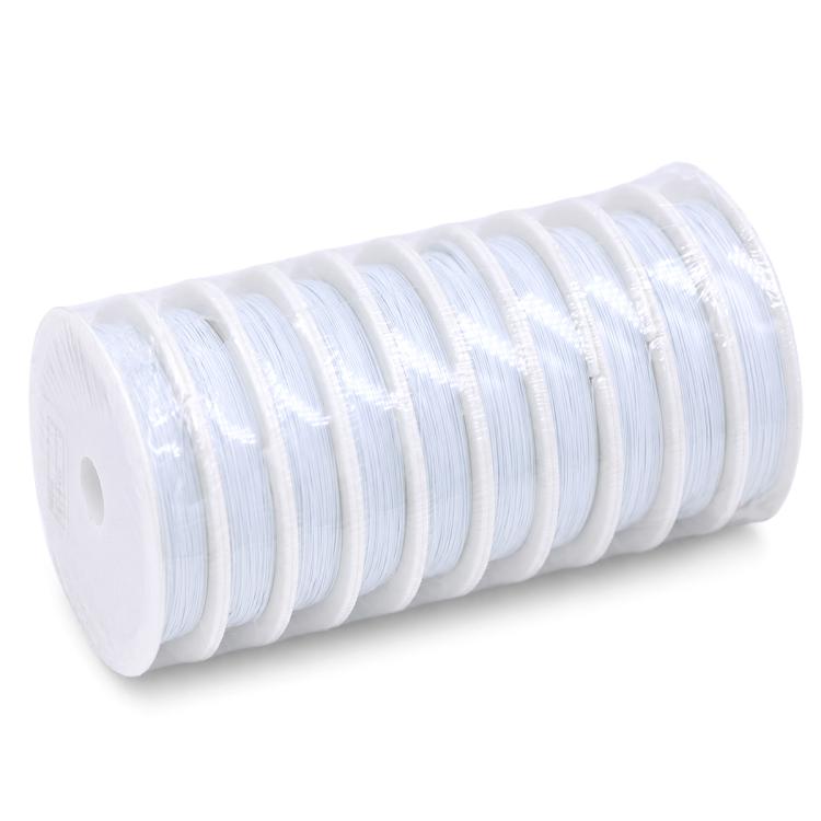 10 pezzi/confezione Filo per perline in acciaio inossidabile Filo per gioielli Filo per artigianato per la creazione di gioielli Forniture per lavori artigianali, 0.38mm, 0.45mm