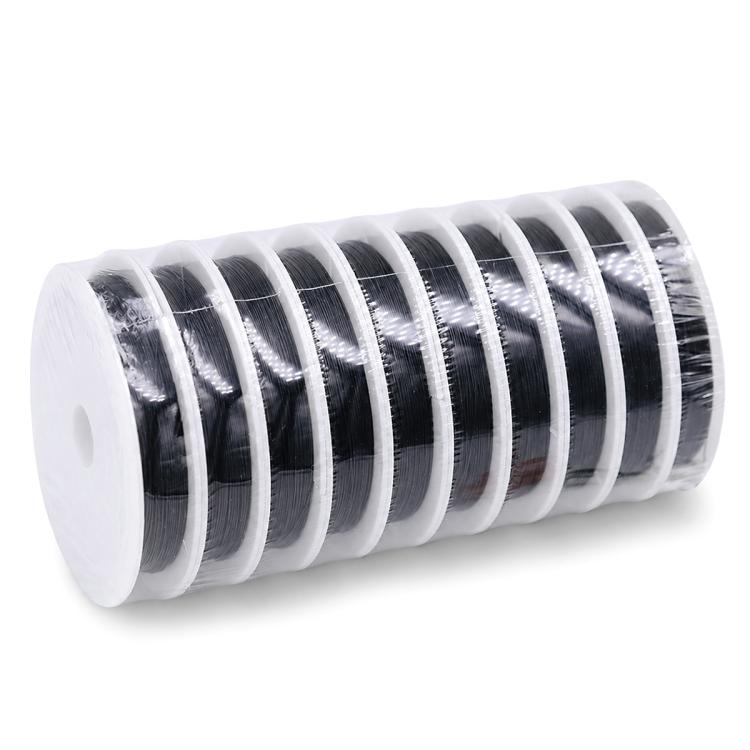 10 pezzi/confezione Filo per perline in acciaio inossidabile Filo per gioielli Filo per artigianato per la creazione di gioielli Forniture per lavori artigianali, 0.38mm, 0.45mm
