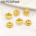 Confezione da 100 pezzi di copriperline a forma di fiore cavo placcati in oro, distanziatori per la creazione di gioielli fai da te., Circular Hollow 10mm, Solid Vertical Striped Bead Cap 8mm, 8-Pointed Star Flower Cap 8mm, 8-Pointed Star Flower Cap 11...