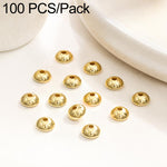 Confezione da 100 pezzi di copriperline a forma di fiore cavo placcati in oro, distanziatori per la creazione di gioielli fai da te., Circular Hollow 10mm, Solid Vertical Striped Bead Cap 8mm, 8-Pointed Star Flower Cap 8mm, 8-Pointed Star Flower Cap 11...