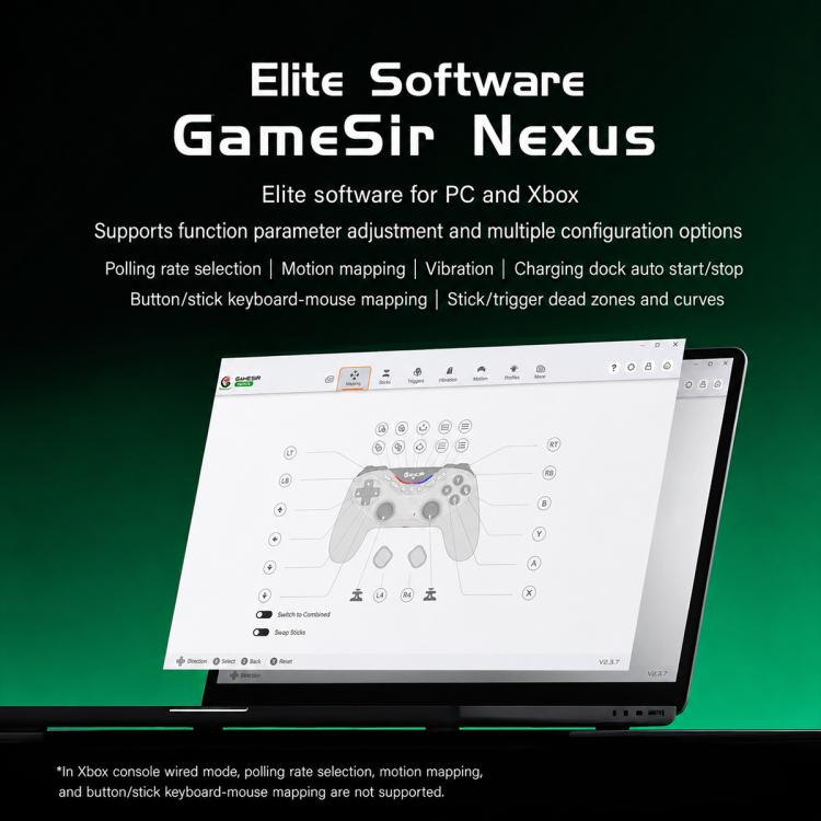 GameSir T3 Pro Tarantula Controller di gioco cablato per Xbox, PC, Steam e Android, T3 Pro
