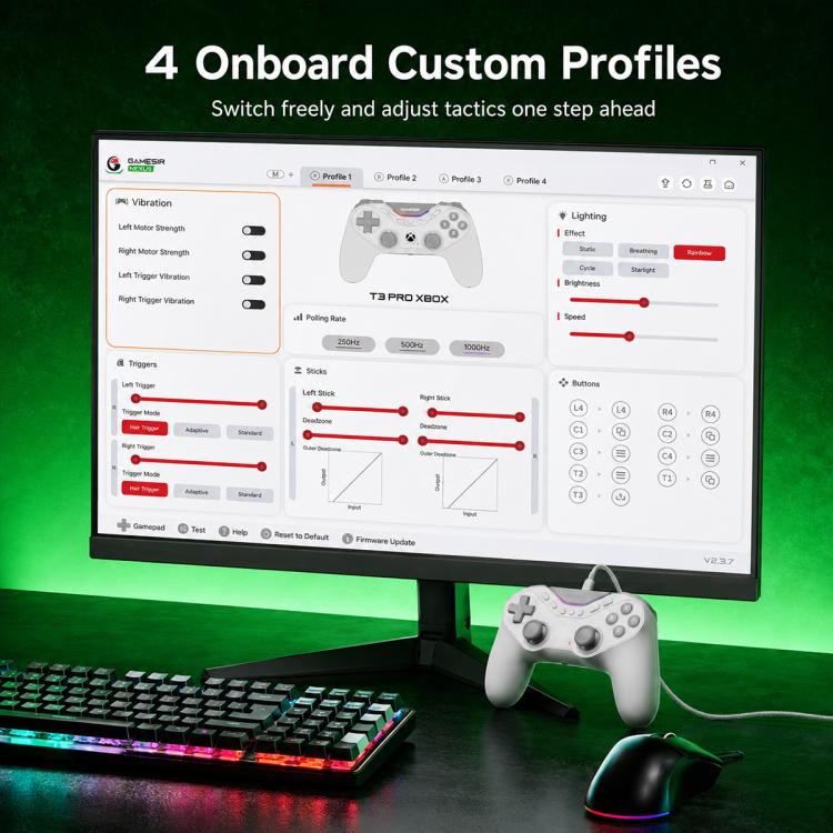 GameSir T3 Pro Tarantula Controller di gioco cablato per Xbox, PC, Steam e Android, T3 Pro