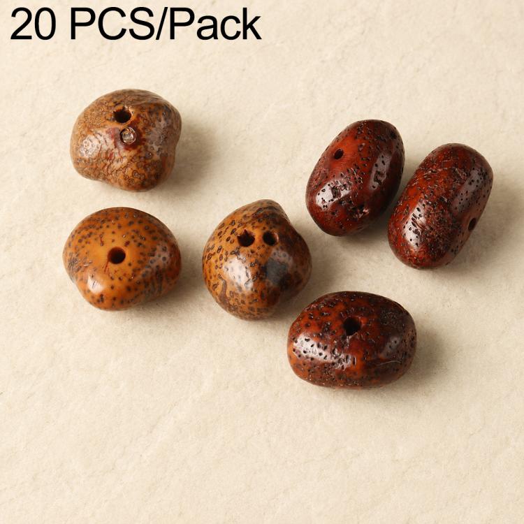 20 pezzi/confezione di perline Bodhi naturali a 18 semi, sfuse, per braccialetti fai da te e accessori, Vertical Hole Dragon Bone, Amber, Duck Tendon Vine, Moon Seed, Wild Walnut, Horizontal Hole Dragon Bone, Oval Golden Line, Small Ruyi Bodhi Bead 5-7...
