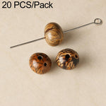 20 pezzi/confezione di perline Bodhi naturali a 18 semi, sfuse, per braccialetti fai da te e accessori, Vertical Hole Dragon Bone, Amber, Duck Tendon Vine, Moon Seed, Wild Walnut, Horizontal Hole Dragon Bone, Oval Golden Line, Small Ruyi Bodhi Bead 5-7...