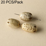 20 pezzi/confezione di perline Bodhi naturali a 18 semi, sfuse, per braccialetti fai da te e accessori, Vertical Hole Dragon Bone, Amber, Duck Tendon Vine, Moon Seed, Wild Walnut, Horizontal Hole Dragon Bone, Oval Golden Line, Small Ruyi Bodhi Bead 5-7...