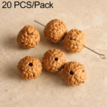 20 pezzi/confezione di perline Bodhi naturali a 18 semi, sfuse, per braccialetti fai da te e accessori, Vertical Hole Dragon Bone, Amber, Duck Tendon Vine, Moon Seed, Wild Walnut, Horizontal Hole Dragon Bone, Oval Golden Line, Small Ruyi Bodhi Bead 5-7...
