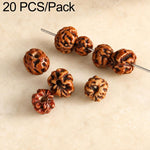 20 pezzi/confezione di perline Bodhi naturali a 18 semi, sfuse, per braccialetti fai da te e accessori, Vertical Hole Dragon Bone, Amber, Duck Tendon Vine, Moon Seed, Wild Walnut, Horizontal Hole Dragon Bone, Oval Golden Line, Small Ruyi Bodhi Bead 5-7...