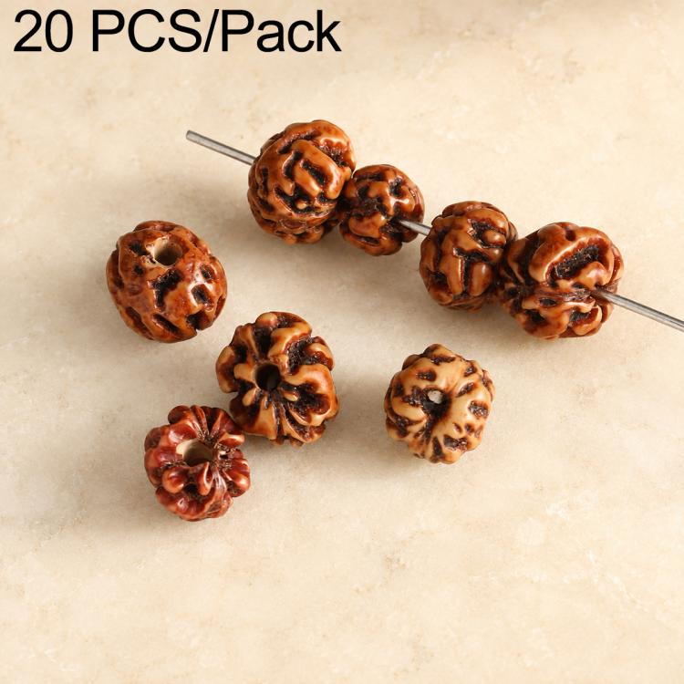 20 pezzi/confezione di perline Bodhi naturali a 18 semi, sfuse, per braccialetti fai da te e accessori, Vertical Hole Dragon Bone, Amber, Duck Tendon Vine, Moon Seed, Wild Walnut, Horizontal Hole Dragon Bone, Oval Golden Line, Small Ruyi Bodhi Bead 5-7...