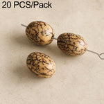 20 pezzi/confezione di perline Bodhi naturali a 18 semi, sfuse, per braccialetti fai da te e accessori, Vertical Hole Dragon Bone, Amber, Duck Tendon Vine, Moon Seed, Wild Walnut, Horizontal Hole Dragon Bone, Oval Golden Line, Small Ruyi Bodhi Bead 5-7...
