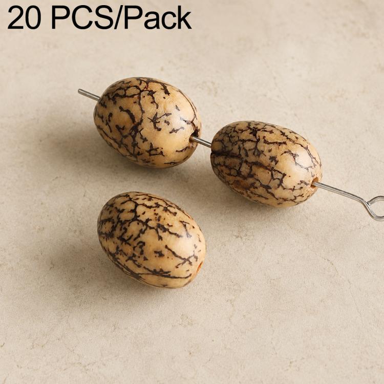 20 pezzi/confezione di perline Bodhi naturali a 18 semi, sfuse, per braccialetti fai da te e accessori, Vertical Hole Dragon Bone, Amber, Duck Tendon Vine, Moon Seed, Wild Walnut, Horizontal Hole Dragon Bone, Oval Golden Line, Small Ruyi Bodhi Bead 5-7...
