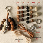 Perline Bodhi naturali a 18 semi, sfuse, per braccialetti fai da te e accessori., Small Bead Strand Set, Duck Tendon Vine Set, Full Strand Beads Set