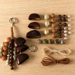 Perline Bodhi naturali a 18 semi, sfuse, per braccialetti fai da te e accessori., Small Bead Strand Set, Duck Tendon Vine Set, Full Strand Beads Set