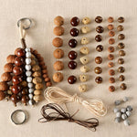 Perline Bodhi naturali a 18 semi, sfuse, per braccialetti fai da te e accessori., Small Bead Strand Set, Duck Tendon Vine Set, Full Strand Beads Set
