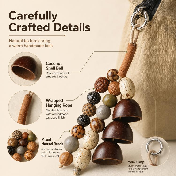 Perline Bodhi naturali a 18 semi, sfuse, per braccialetti fai da te e accessori., Small Bead Strand Set, Duck Tendon Vine Set, Full Strand Beads Set