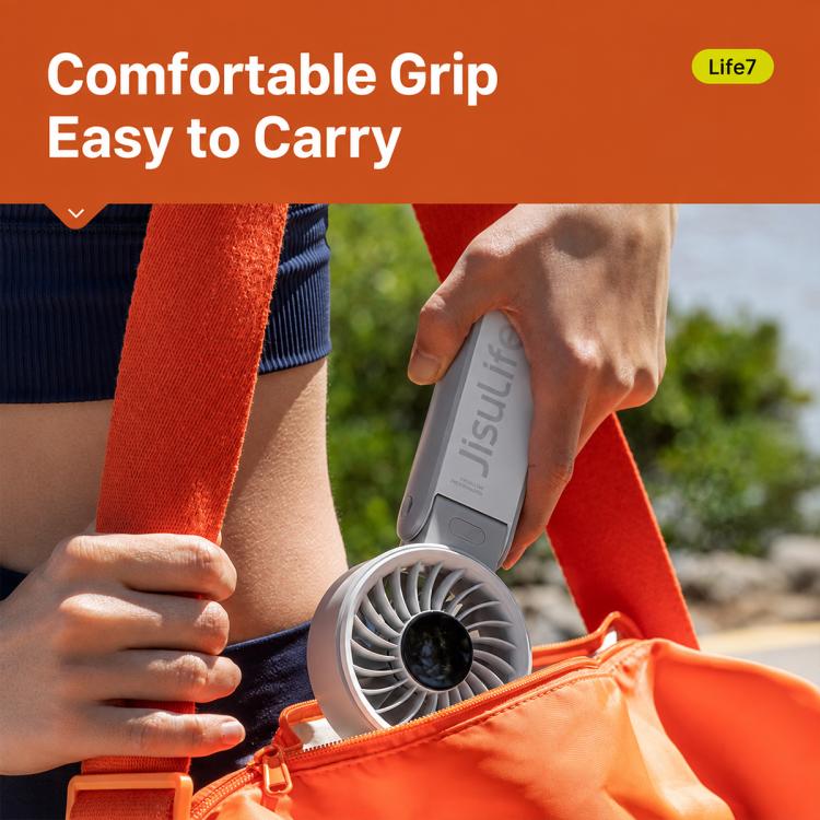 Ventilatore portatile pieghevole ad alta velocità JisuLife Life7, 3600mAh, 5000mAh