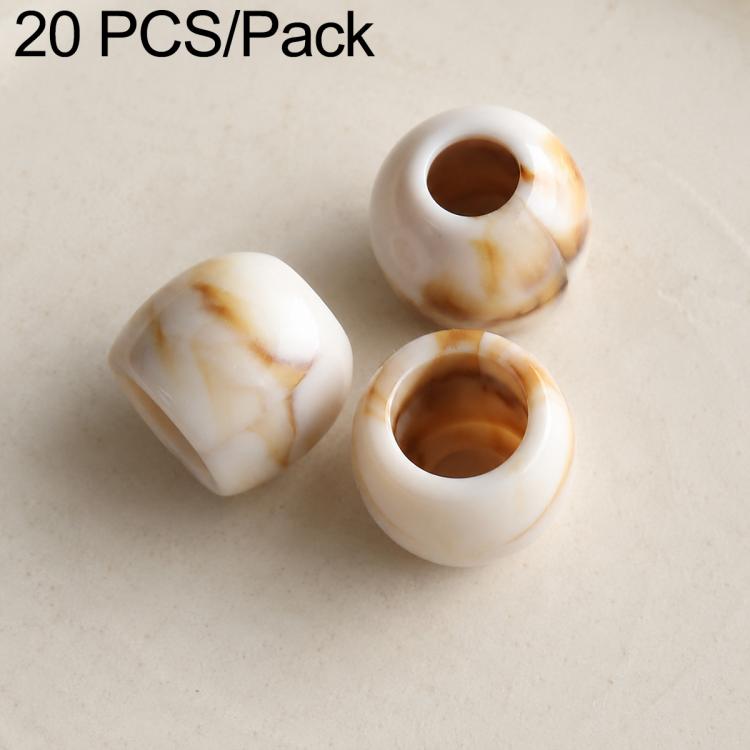 20 pezzi/confezione Perline acriliche a foro largo Accessori fai da te, Milk Coffee 12 x 10 mm, Caramel 12 x 10 mm, Earthy Brown 12 x 10 mm, Large Milk Coffee 15 x 13 mm, Milk Coffee 12 x 13 mm, Small Milk Coffee 10 x 8 mm, Milk Coffee 13 x 17 mm      ...