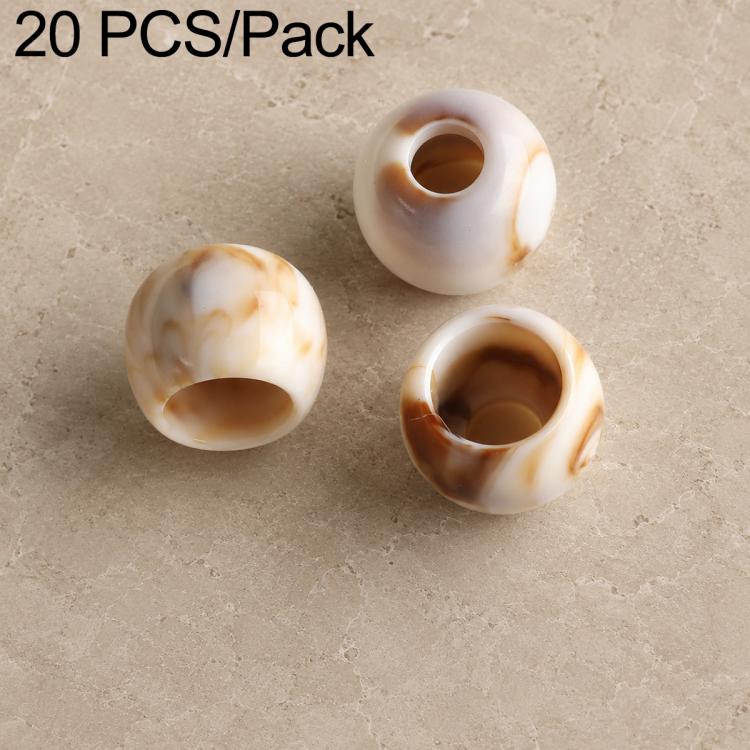 20 pezzi/confezione Perline acriliche a foro largo Accessori fai da te, Milk Coffee 12 x 10 mm, Caramel 12 x 10 mm, Earthy Brown 12 x 10 mm, Large Milk Coffee 15 x 13 mm, Milk Coffee 12 x 13 mm, Small Milk Coffee 10 x 8 mm, Milk Coffee 13 x 17 mm      ...