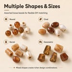 20 pezzi/confezione Perline acriliche a foro largo Accessori fai da te, Milk Coffee 12 x 10 mm, Caramel 12 x 10 mm, Earthy Brown 12 x 10 mm, Large Milk Coffee 15 x 13 mm, Milk Coffee 12 x 13 mm, Small Milk Coffee 10 x 8 mm, Milk Coffee 13 x 17 mm      ...