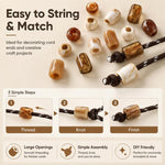20 pezzi/confezione Perline acriliche a foro largo Accessori fai da te, Milk Coffee 12 x 10 mm, Caramel 12 x 10 mm, Earthy Brown 12 x 10 mm, Large Milk Coffee 15 x 13 mm, Milk Coffee 12 x 13 mm, Small Milk Coffee 10 x 8 mm, Milk Coffee 13 x 17 mm      ...