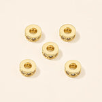 Confezione da 5 perline distanziatrici con foro e zirconi incastonati, placcate in oro, per la creazione di gioielli fai da te., Honeycomb Coin Zircon 4.5mm, Dual-Hole Zircon Bead, Zircon Heart-Shaped Bead, Planet Orbit Zircon, Zircon Spacer 6mm       ...