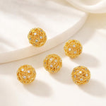 Confezione da 5 perline distanziatrici con foro e zirconi incastonati, placcate in oro, per la creazione di gioielli fai da te., Wheel 3-Rows Zircon Bead, Dual-Row Leaf Zircon Bead 9.5mm, Diamond Dual-Sided Slim Base, Slim Zircon Bead 8x10mm           ...