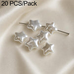 Confezione da 20 perline irregolari in finta perla, accessori fai da te per laccetti per cellulari., Glossy White Star Bead, Large Beige Star Bead, Beige Bead, Beige Wrinkled Teardrop Bead, Irregular White Wrinkled  Bead, Beige Wrinkled Rice Bead      ...