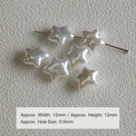 Confezione da 20 perline irregolari in finta perla, accessori fai da te per laccetti per cellulari., Glossy White Star Bead, Large Beige Star Bead, Beige Bead, Beige Wrinkled Teardrop Bead, Irregular White Wrinkled  Bead, Beige Wrinkled Rice Bead      ...